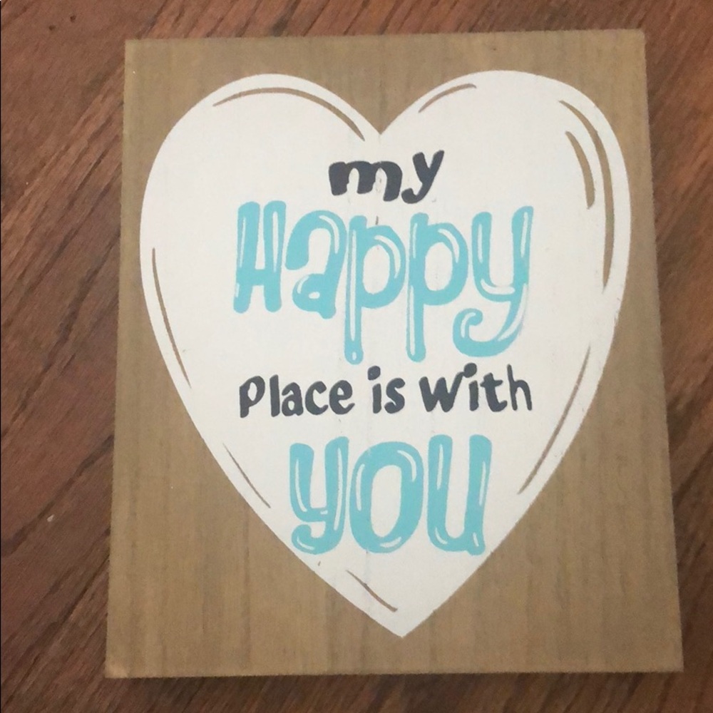 Wood block sign